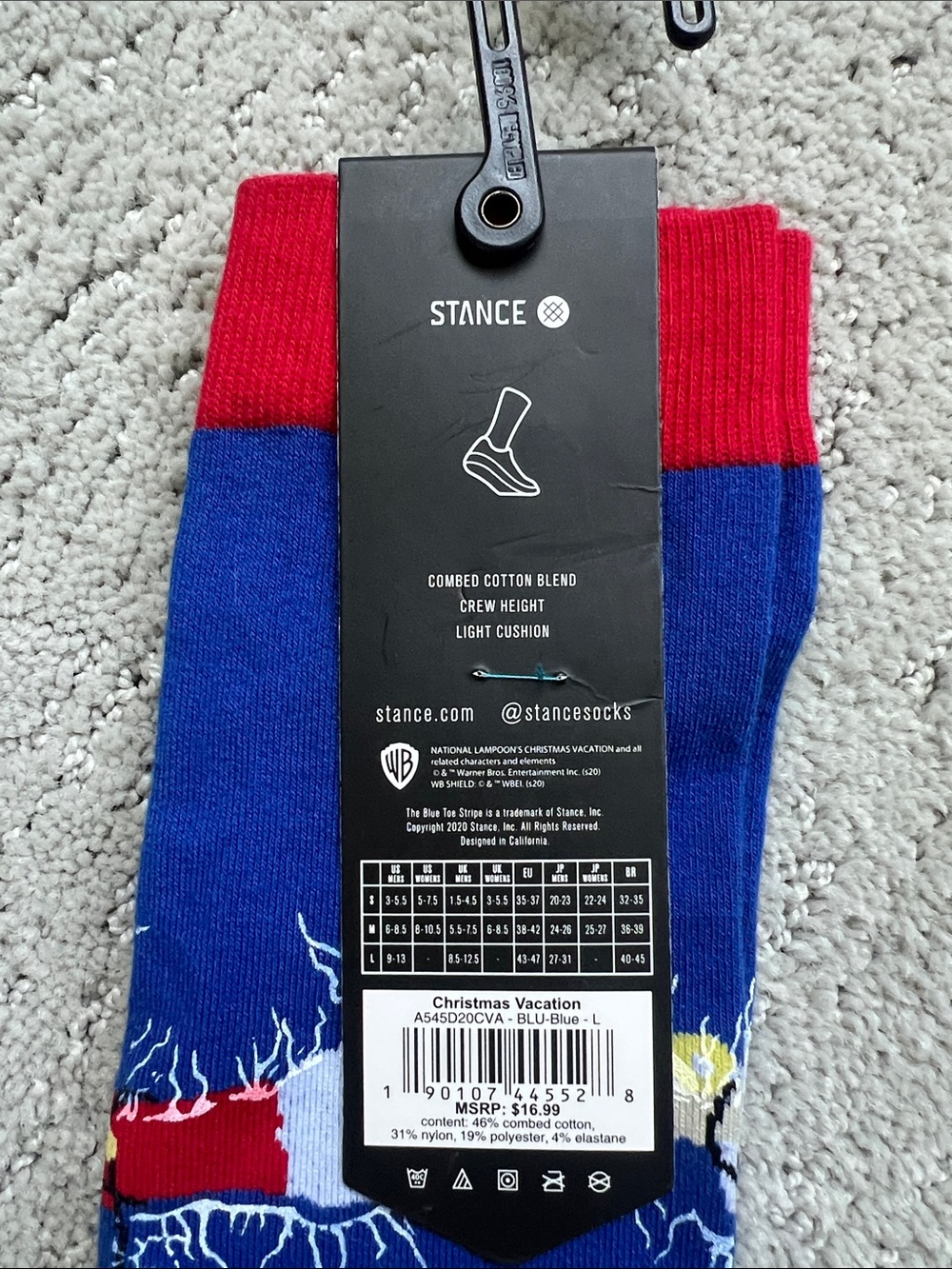 Stance Men's Blue & Red 'Christmas Vacation' Novelty Socks - Picture 2 of 3